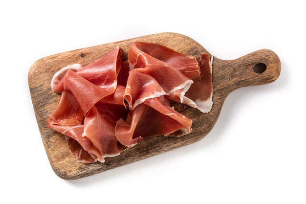 Prosciutto spagnolo serrano sul tagliere