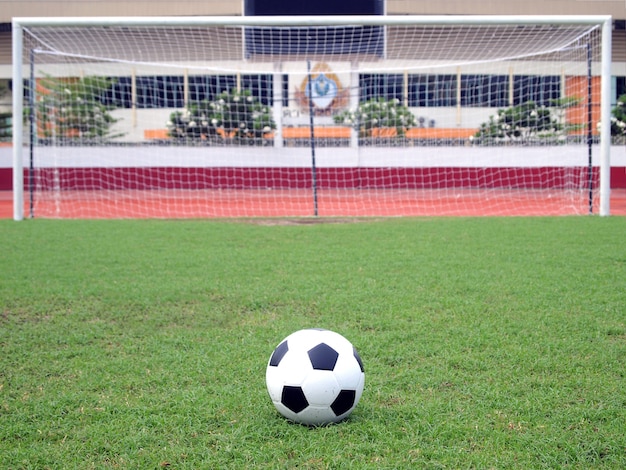 prospettiva del punto di penalità del campo di calcio