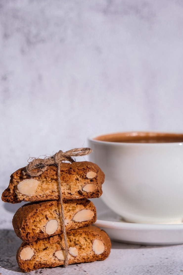 Foto prossimo piano dei biscotti sul tavolo