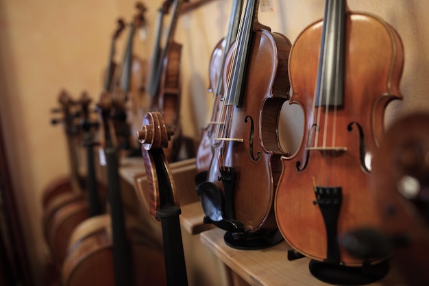 Prossimo piano dei violini