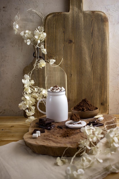 Prossimo piano del caffè sul tavolo