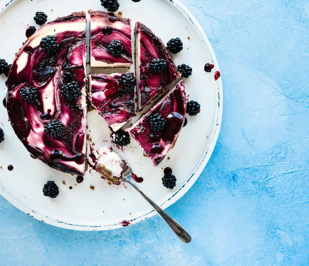 Prossimo piano del dessert nel piatto
