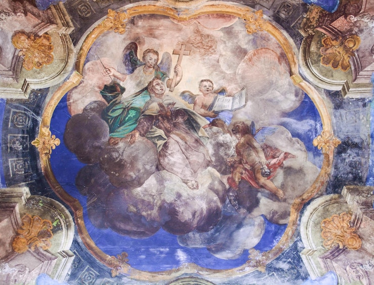 Foto prossimo piano del disegno floreale