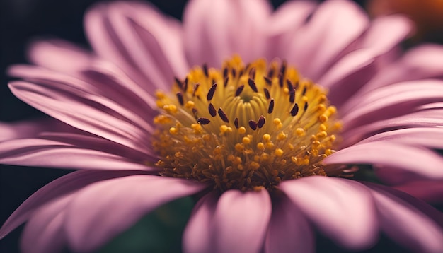 Prossimo piano del fiore di crisantemo rosa Focalizzazione selettiva