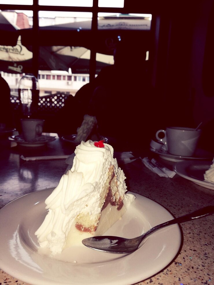 Foto prossimo piano del gelato sul tavolo