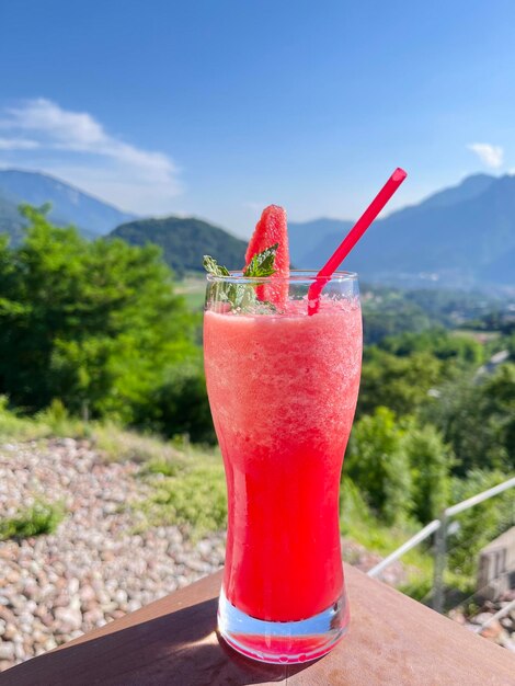 Prossimo piano del succo di anguria