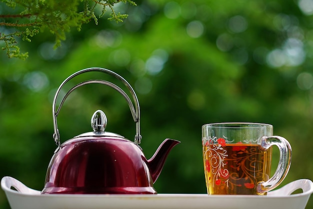 Prossimo piano del tè in tazza