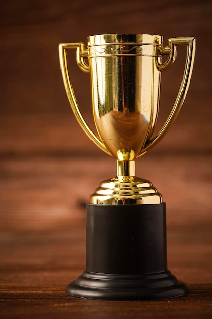 Prossimo piano del trofeo sul tavolo