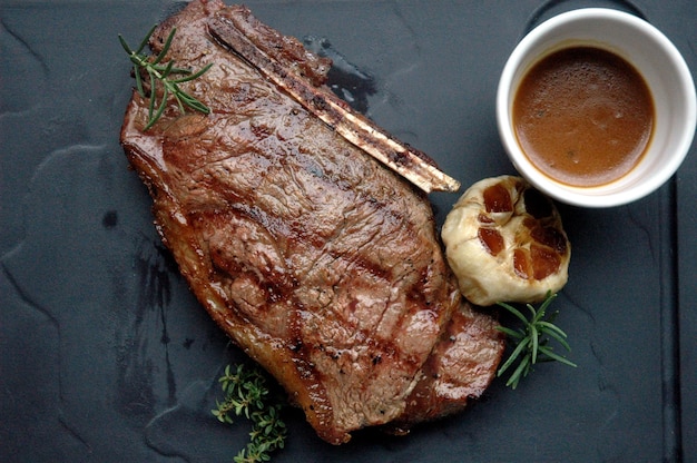 Prossimo piano della carne cotta