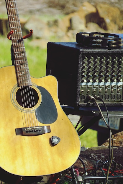 Prossimo piano della chitarra