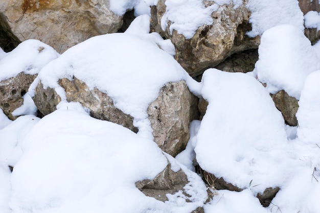 Prossimo piano della neve