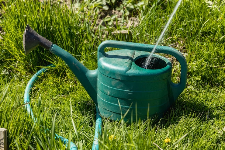 Foto prossimo piano della pentola d'irrigazione