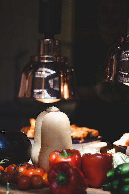 Prossimo piano delle verdure sulla tavola