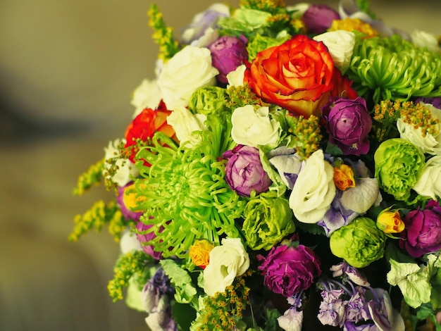 Prossimo piano di un bouquet colorato
