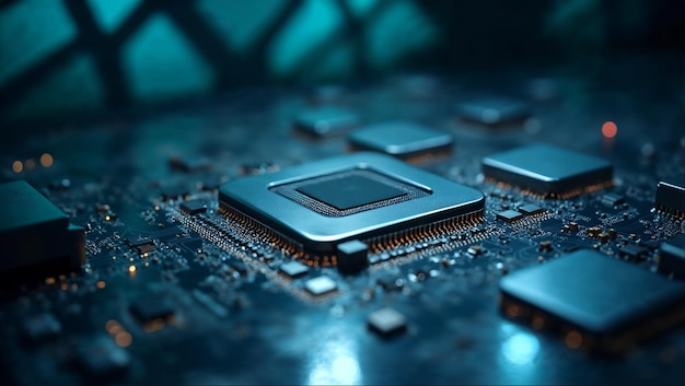 Prossimo piano di un chip per computer