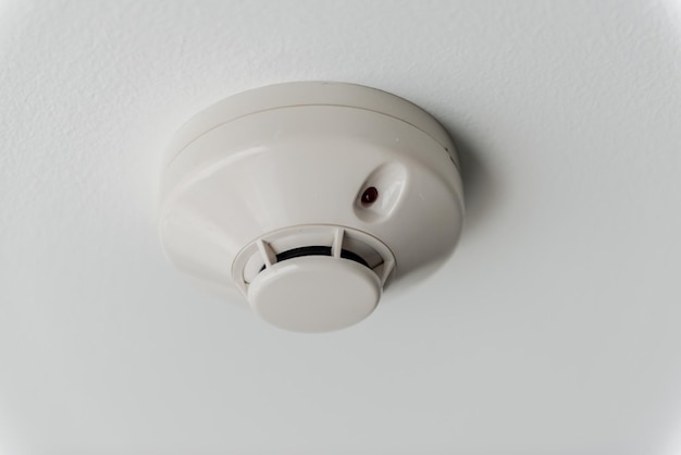 Prossimo piano di una lampada elettrica sullo sfondo bianco