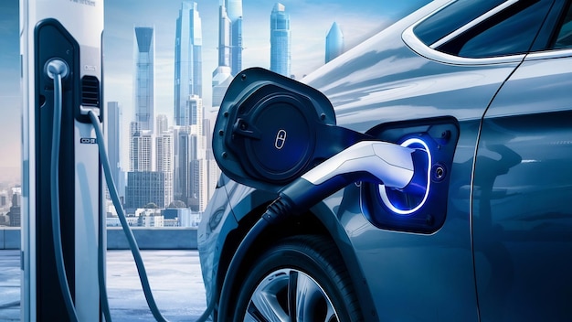 Prossimo piano sulla ricarica delle auto elettriche