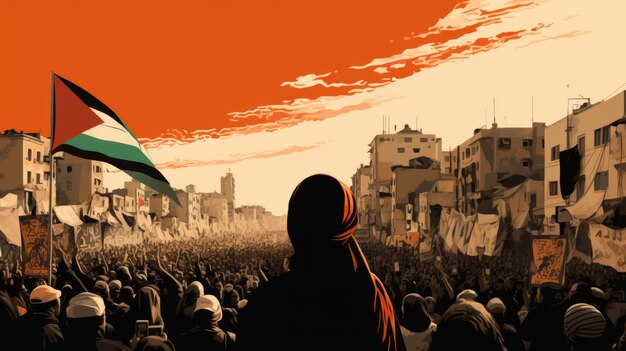 Protesta della Palestina per la libertà