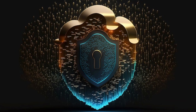 Protezione e blocco dei dati di sicurezza informatica Cloud computing AI generativa