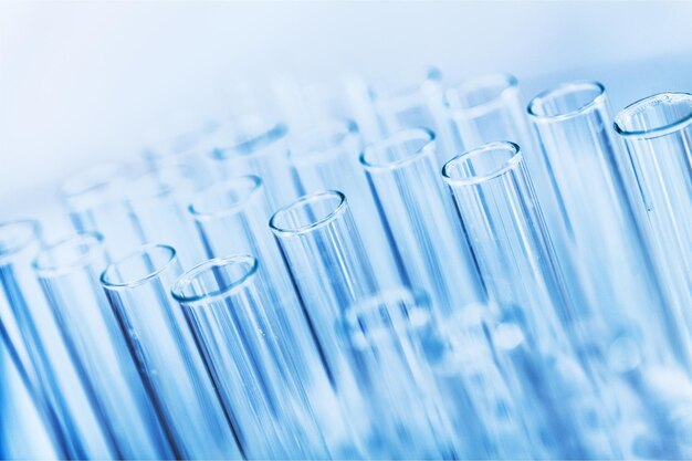Provette di laboratorio scientifico, attrezzatura di laboratorio