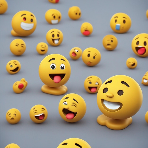 PSD emoji che pensano illustrazione 3D carta da parati emoji singola