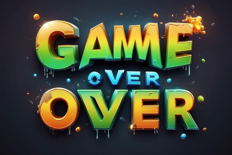 Photo psd text effect game over