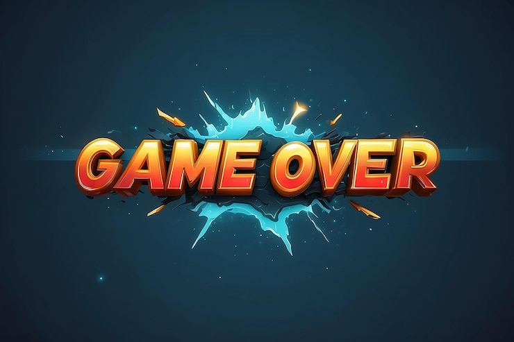 Photo psd text effect game over