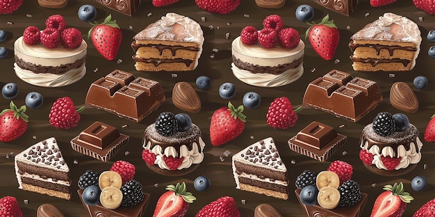 Pubblicità di dolci, cioccolatini e torte