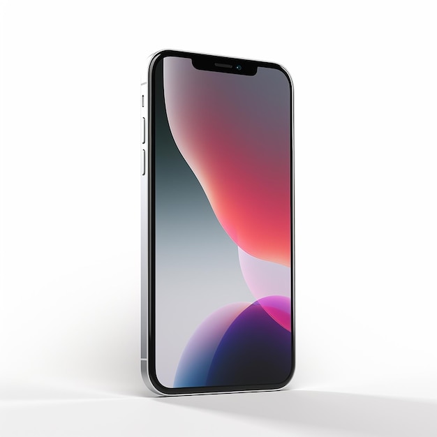 pubblicità display mockup per telefoni cellulari in rendering 8k con uno sfondo bianco chiaro con cinematica