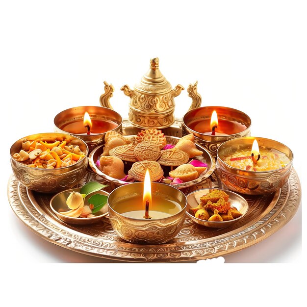 Puja Thali per le preghiere e i rituali di Diwali