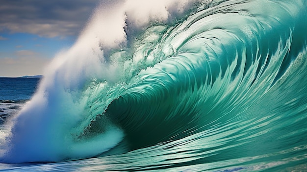 Pulire le onde dell'oceano che rotolano