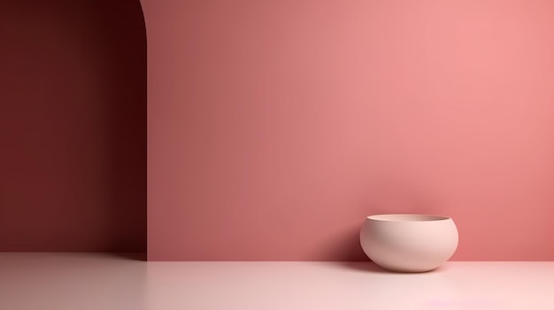 Pulisci il divisorio rosa chiaro con chiaroscuri disorientanti Benestante organizza le basi per l'introduzione delle cose Risorsa creativa AI Generata