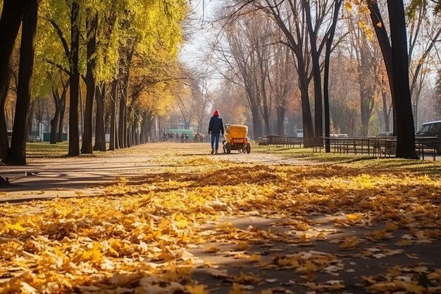 Pulizia d'autunno a Mosca: strade e parchi ripuliti dalle foglie gialle