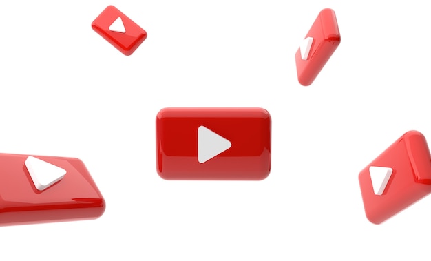 Pulsante di riproduzione 3d youtube