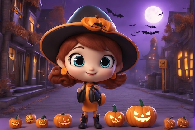 Pumpkin Wonders in 3D Unisciti alla spedizione di Halloween City con una caricatura carina carina