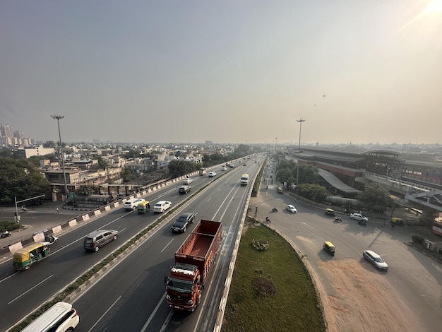 Punjabi bagh cavalcavia populer autostrada roaddelhi india