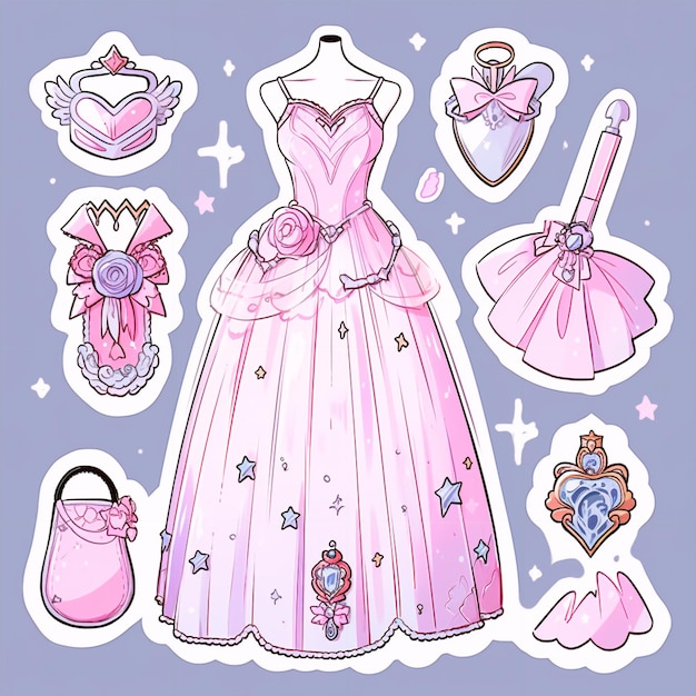 Punk Princess Vibes Whimsical Sticker Delight