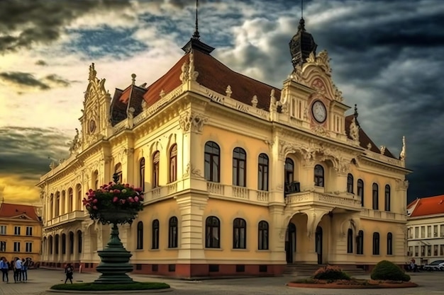 Punti di riferimento storici nel centro della città di Oradea Romania Generative AI