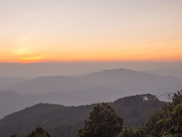 Punto di vista del tramonto in Thailandia