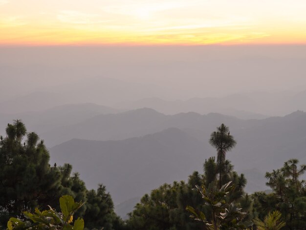 Punto di vista del tramonto in Thailandia