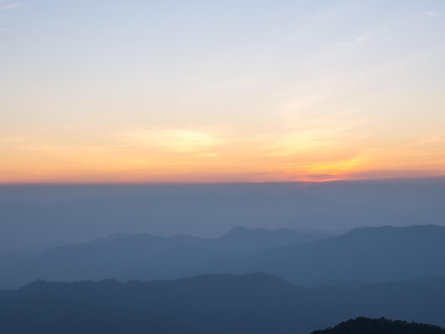 Punto di vista del tramonto in Thailandia