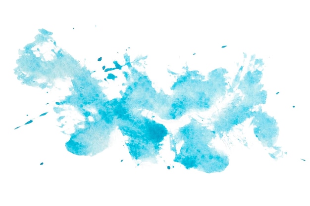 Punto isolato d'acqua blu su sfondo bianco Elemento artistico di progettazione per la decorazione della copertina del modello di stampa del banner