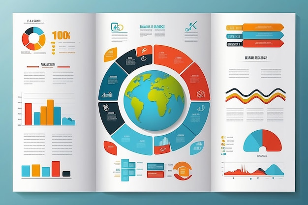 Può essere utilizzato per l'informazione grafica loop business report o piano istruzione modello business brochure diagramma di sistema