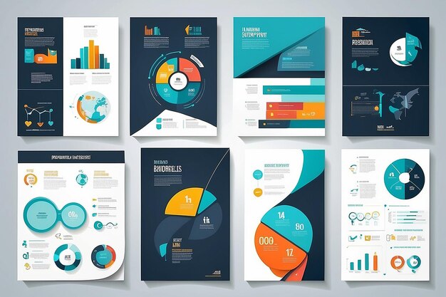 Può essere utilizzato per l'informazione grafica loop business report o piano istruzione modello business brochure diagramma di sistema