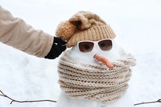 Pupazzo di neve divertente