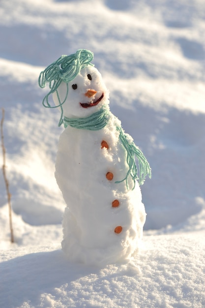 Pupazzo di neve per natale invernale