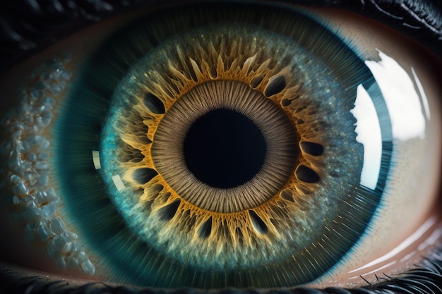Pupilla dell'occhio in primo piano