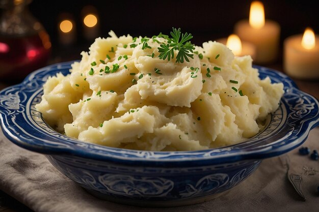 Purè di patate a una cena di Hanukkah