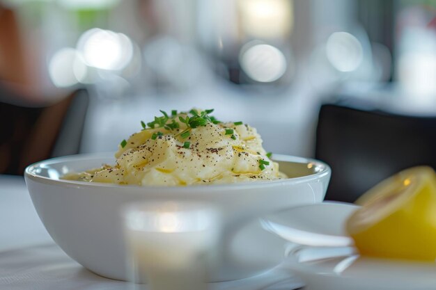 Purè di patate con tartufo nero IA generativa