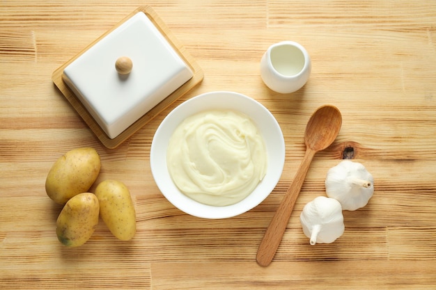 Purè di patate concetto di cibo gustoso e delizioso